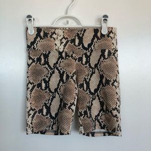 TNA snakeskin biker shorts